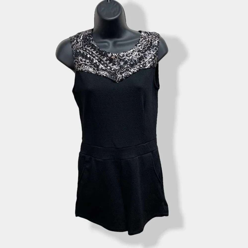 ONE Clothing Sleeveless Sequined Romper